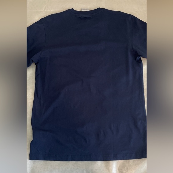 adidas Navy Blue Men’s Tee with Yellow and Red Logo - Picture 6 of 8